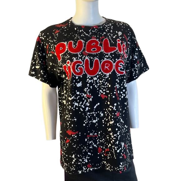 FWRD Denim Mens y2k Public Figure Paint Splatter Street Style Tee TShirt M - Picture 1 of 6